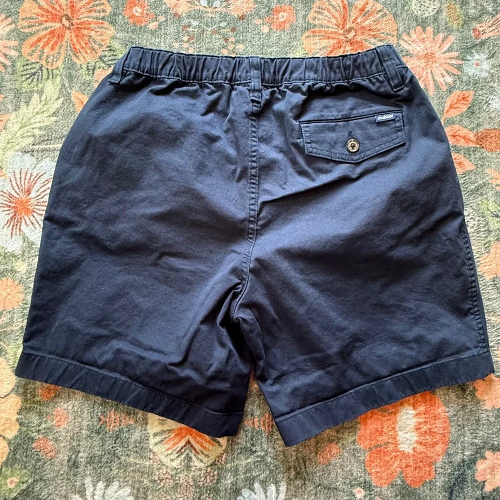 Chubbies Originals Mens Navy Blue 7 Inch Inseam Stretch Shorts Size Small